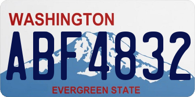 WA license plate ABF4832