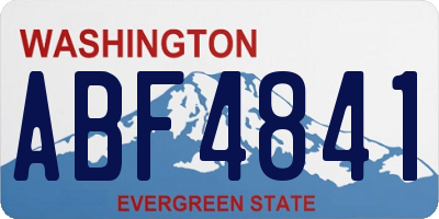 WA license plate ABF4841