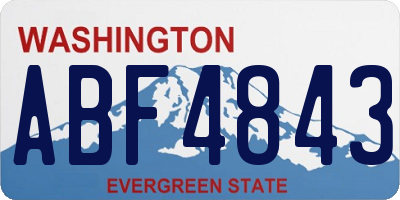 WA license plate ABF4843