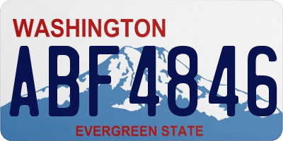 WA license plate ABF4846