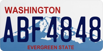 WA license plate ABF4848