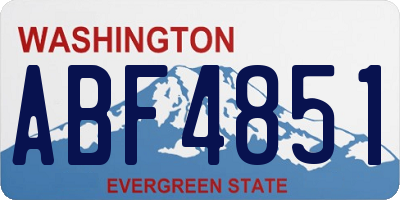 WA license plate ABF4851