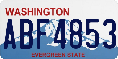 WA license plate ABF4853