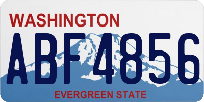 WA license plate ABF4856