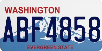 WA license plate ABF4858