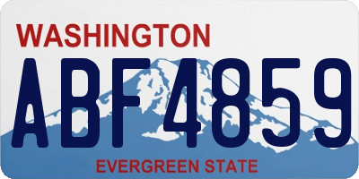 WA license plate ABF4859