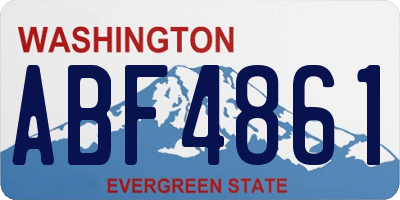 WA license plate ABF4861