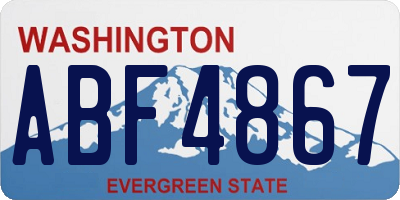 WA license plate ABF4867