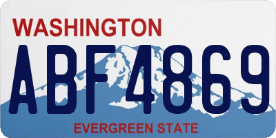 WA license plate ABF4869