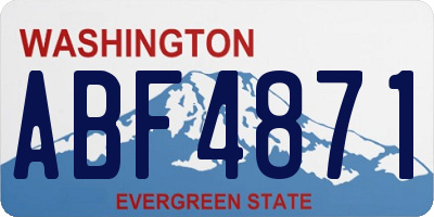 WA license plate ABF4871