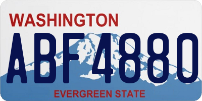 WA license plate ABF4880