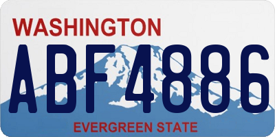 WA license plate ABF4886