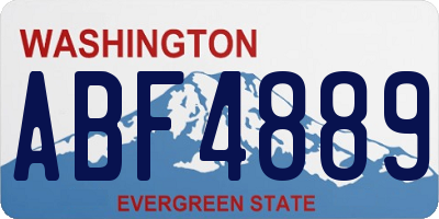 WA license plate ABF4889
