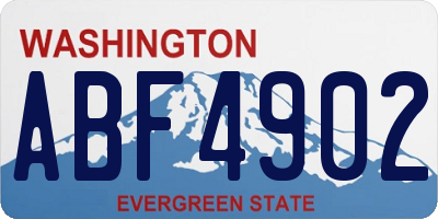 WA license plate ABF4902