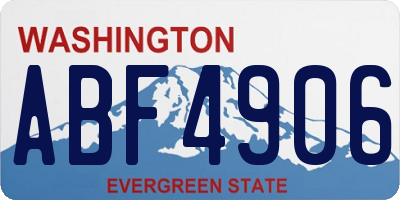 WA license plate ABF4906