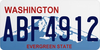 WA license plate ABF4912