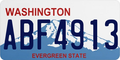 WA license plate ABF4913