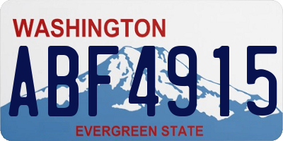 WA license plate ABF4915