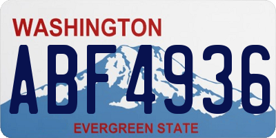 WA license plate ABF4936
