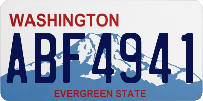 WA license plate ABF4941