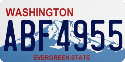 WA license plate ABF4955