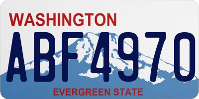 WA license plate ABF4970