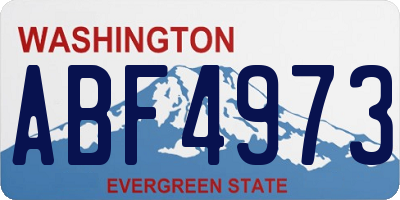 WA license plate ABF4973