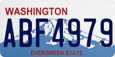 WA license plate ABF4979