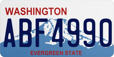 WA license plate ABF4990