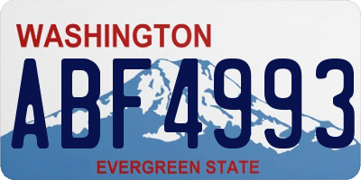 WA license plate ABF4993