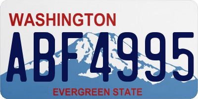 WA license plate ABF4995