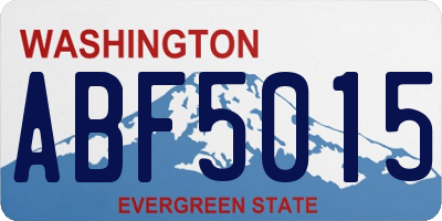 WA license plate ABF5015