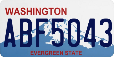 WA license plate ABF5043