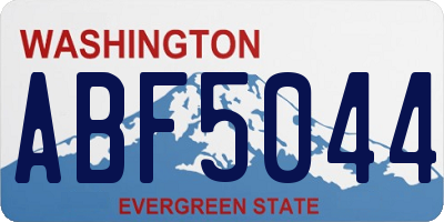 WA license plate ABF5044