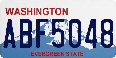 WA license plate ABF5048