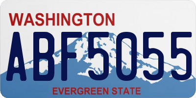 WA license plate ABF5055
