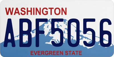 WA license plate ABF5056