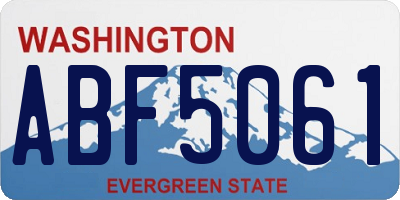 WA license plate ABF5061