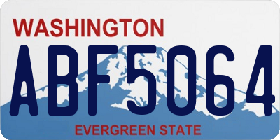 WA license plate ABF5064