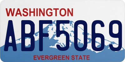 WA license plate ABF5069