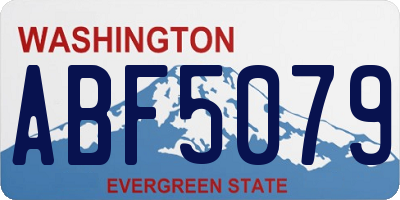 WA license plate ABF5079