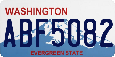 WA license plate ABF5082