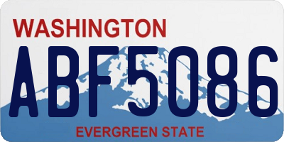 WA license plate ABF5086