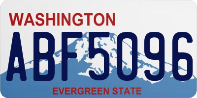 WA license plate ABF5096