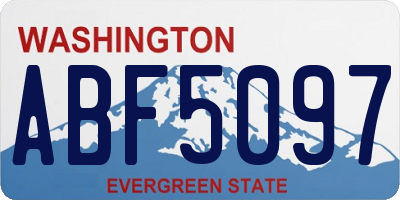 WA license plate ABF5097