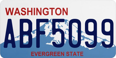 WA license plate ABF5099