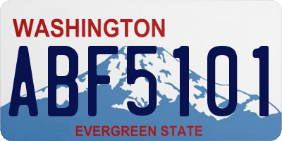 WA license plate ABF5101