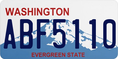 WA license plate ABF5110