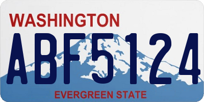 WA license plate ABF5124