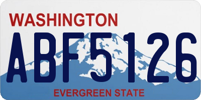 WA license plate ABF5126
